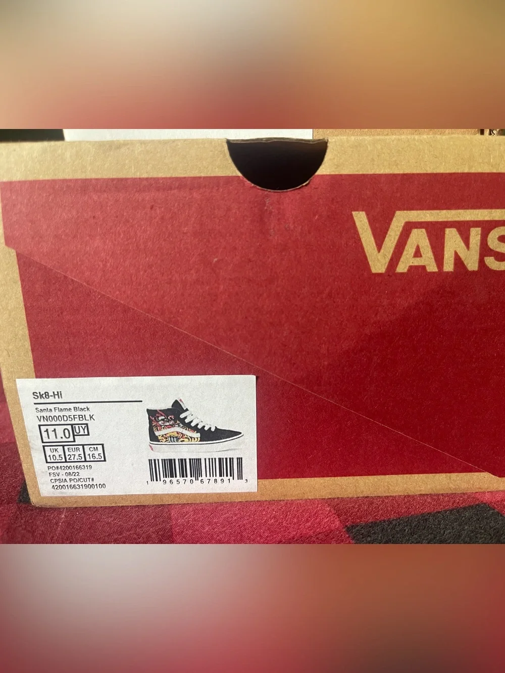 VANS Sk8-Hi Santa Claus Hot Rod High Top Shoes, **Brand New W/Tags** Size 11